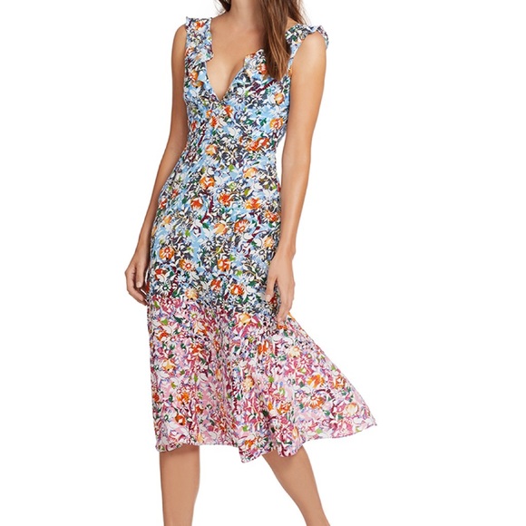 saloni holly midi dress